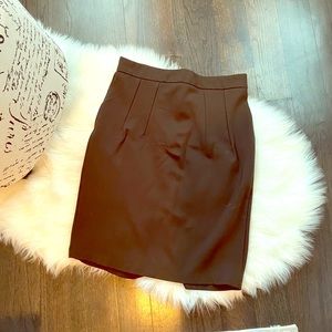 Skirt • high waist • knee length • hunter green